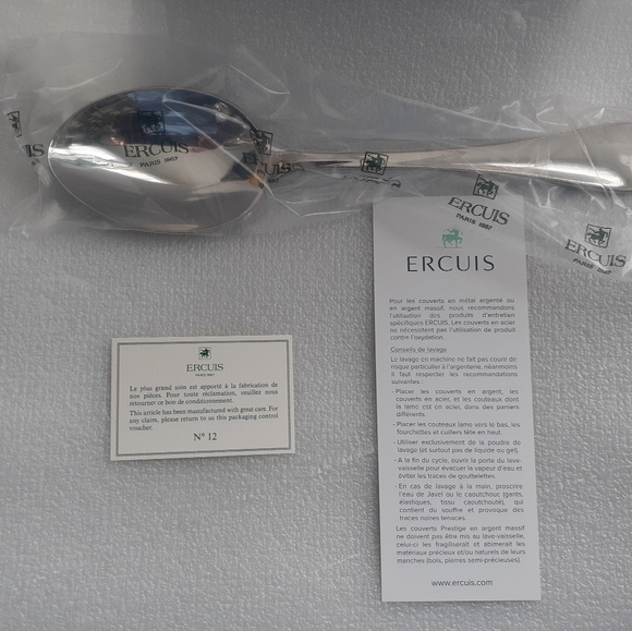 Ercuis Paris Serving Spoon (Cuiller a Servir Citelle) Nwt - Picture 2 of 3